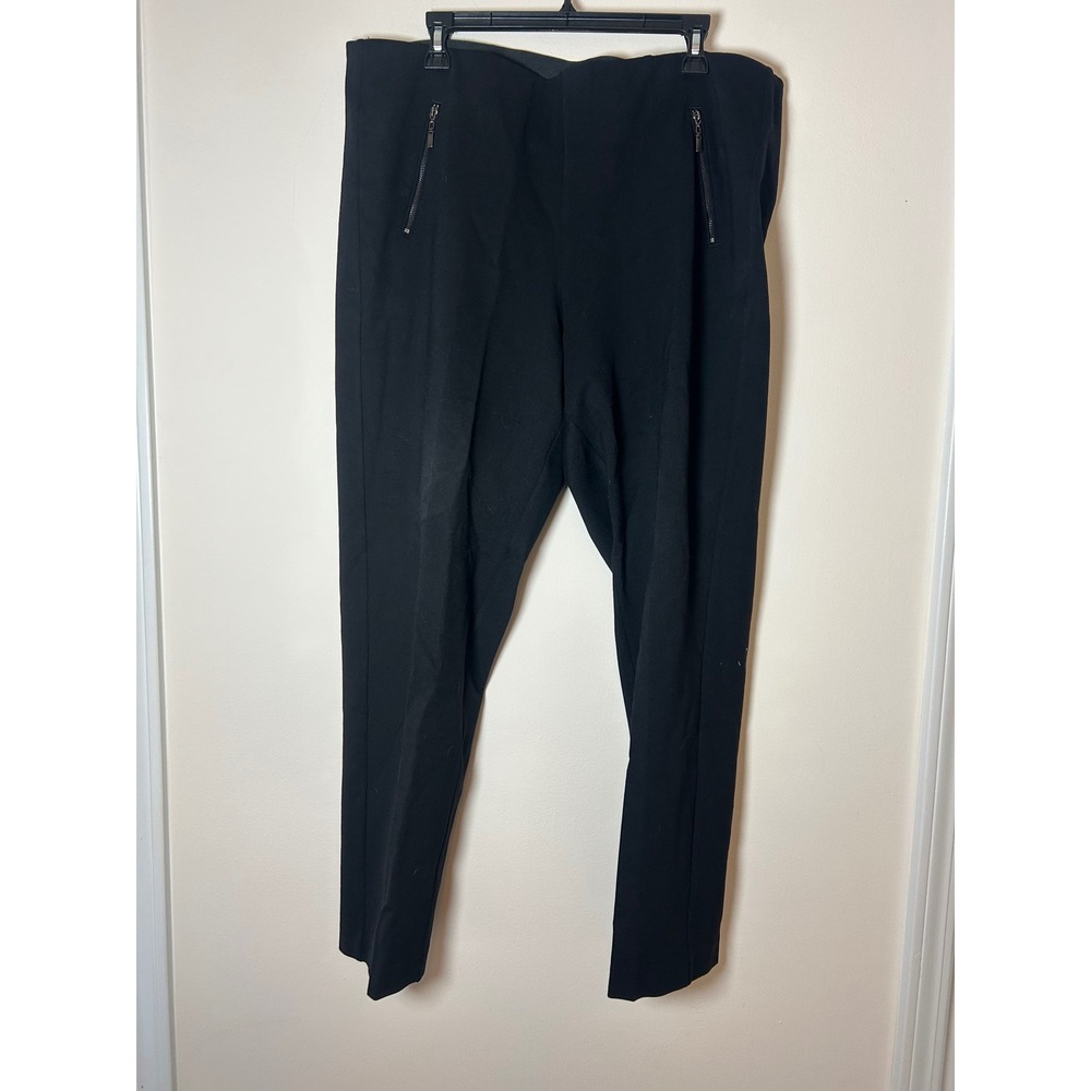 Liverpool Los Angeles Womens Black Slim Leg Zipper Pocket Pants‎ Size 18W